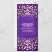 Save The Date Nouveau Victorian : Gold & Eggplant Enregistrer la (Dos)