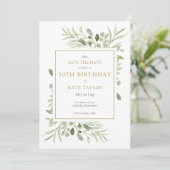 Save The Date Nouvel Âge Aquarelle Verdure (Debout devant)