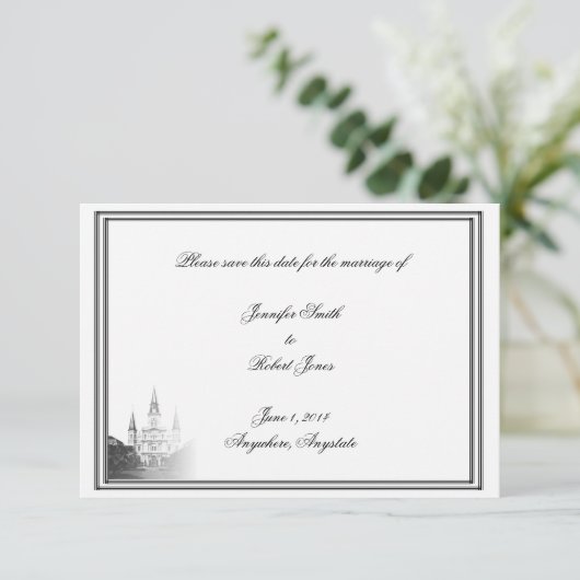 Save The Date Nouvelle-Orléans Destination Mariage Enregistrer l (Debout devant)