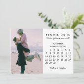 Save the date | November 2021 Kalender Modern Chic Kaart (Staand voorkant)