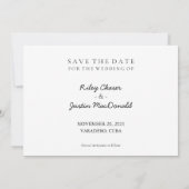 Save the date | November 2021 Kalender Modern Chic Kaart (Achterkant)