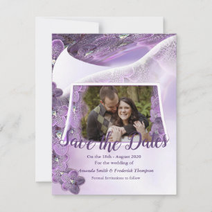 Save The Date Nuances d'orchidées violettes