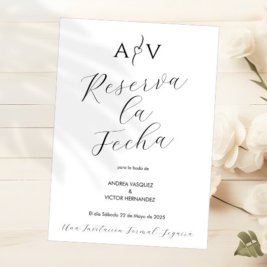 Save The Date Nuestra Boda Enregistrer la date Reserva Fecha Esp
