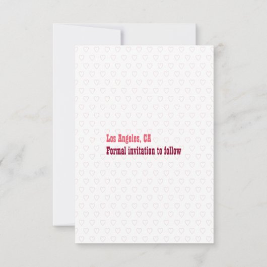 Save The Date Nuff Said Funny Rustic Simple Mariage Personnalisé (Dos)