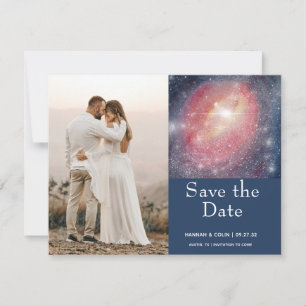Save The Date Nuit Moderne Sky Galaxy Blue Purple Enregistrer La