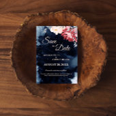 Save The Date Nuit Starry Mariage Floral Enregistrer La Date