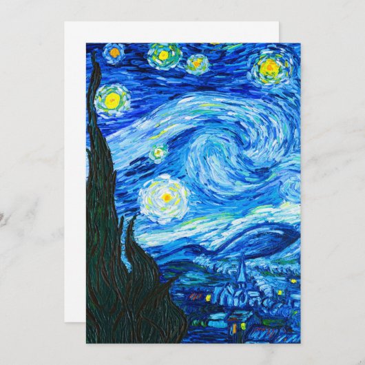 Save The Date Nuit Van Gogh Starry (Devant / Derrière)