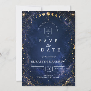 Save The Date Nuits étoilées fantaisistes Mariage céleste