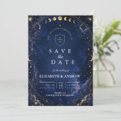 Save The Date Nuits étoilées fantaisistes Mariage céleste (Debout devant)