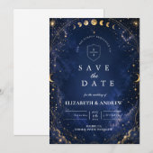 Save The Date Nuits étoilées fantaisistes Mariage céleste (Devant / Derrière)