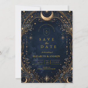 Save The Date Nuits Stellaires Élégantes Mariage Céleste