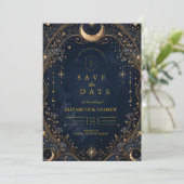 Save The Date Nuits Stellaires Élégantes Mariage Céleste (Debout devant)