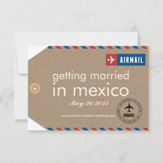 Save The Date Numéro de bagage d'avion Mariage Date de sauvegard (Dos)