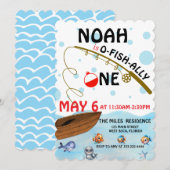 Save The Date O-fish-Ally, Petit Pêcheur, Un Anniversaire (Devant / Derrière)