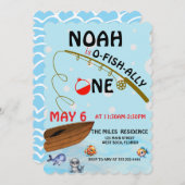 Save The Date O-fish-Ally, Petit Pêcheur, Un Anniversaire (Devant / Derrière)