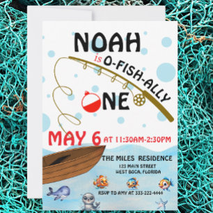 Save The Date O-fish-Ally, Petit Pêcheur, Un Anniversaire