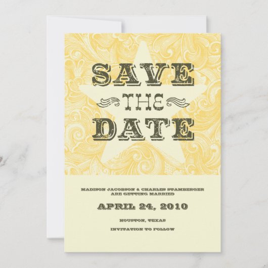Save The Date Occidental Enregistrer La Date (Devant)