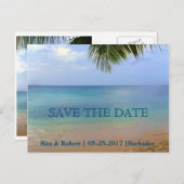 Save the date | Oceaan | Kaart bekendmaking Briefk (Voorkant / Achterkant)