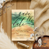 Save The Date Ocean Beach Signature personnalisée Vert