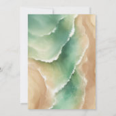 Save The Date Ocean Beach Watercolor Élégant été (Dos)