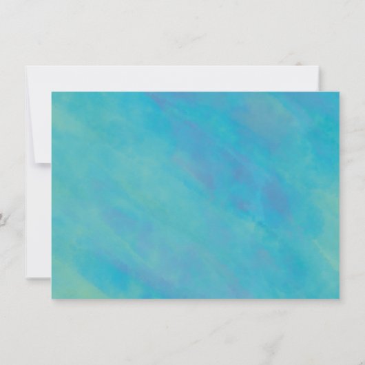 Save The Date Océan Bleu Aqua  (Dos)