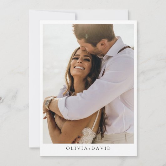 Save The Date Océan bleu aquarelle moderne Enregistrer la date (Dos)