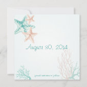 Save The Date Ocean Breeze Beach Wedding Enregistrer la date (Dos)