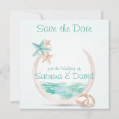Save The Date Ocean Breeze Beach Wedding Enregistrer la date (Devant)