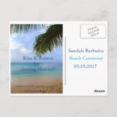 Save the date | Océan | Carte Faire-part postale (Dos)