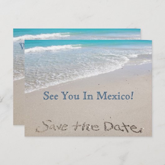Save the date | Océan | Carte Faire-part postale (Devant / Derrière)