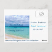 Save the date | Océan | Carte Faire-part postale (Dos)