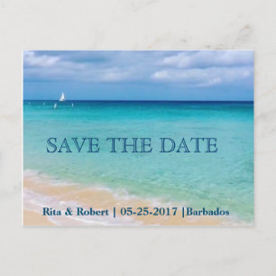 Save the date   Océan   Carte Faire-part postale