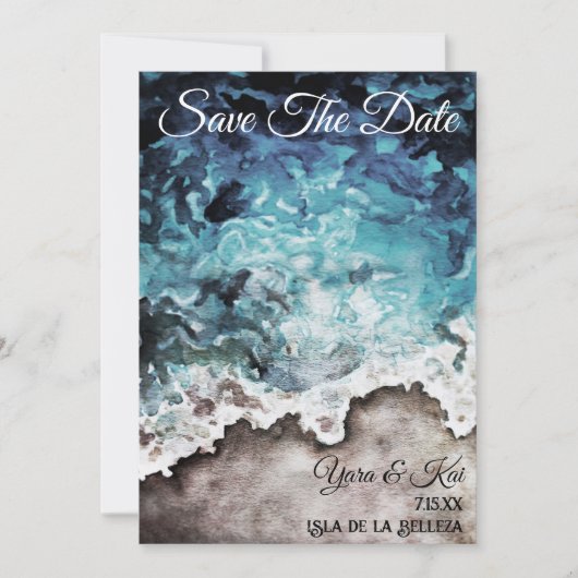 Save The Date Océan Rustique Enregistrer La Date (Devant)