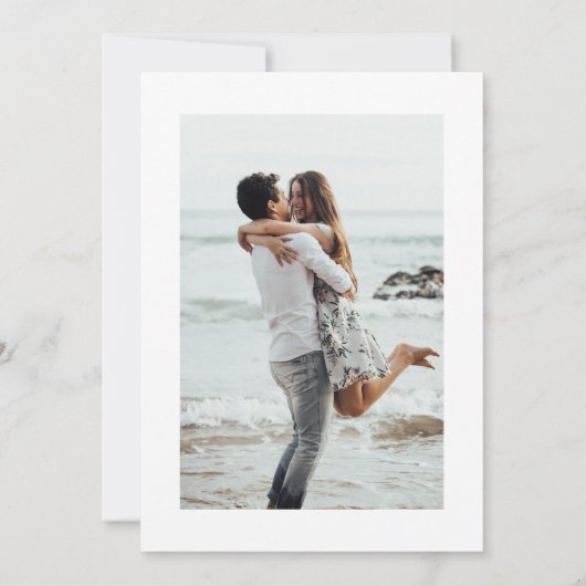 Save The Date Ocean Sunset Photo Chaises de plage Mariage (Dos)