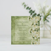 Save The Date Œillets blancs et verts Enregistrez la date (Debout devant)