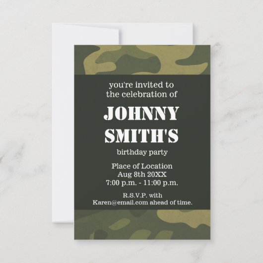 Save The Date OEuf de camoflet (Dos)