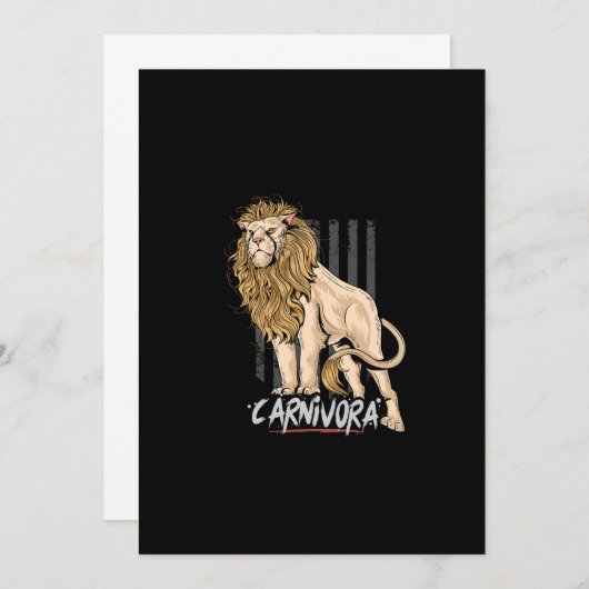 Save The Date OEuvre d'art Lion leo carnivora (Devant / Derrière)