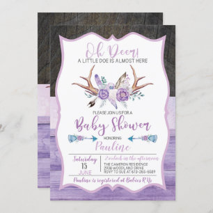 Save The Date Oh Deer a little Doe presque ici Baby shower