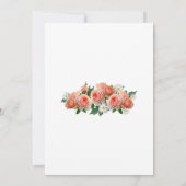 Save The Date "Oh mon bébé" Floral Apricot Baby shower Rose (Dos)