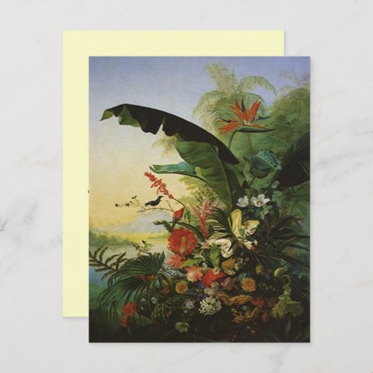 Save The Date Oiseau de Paradis NOTE DE SAUVEGARDE DE MARIAGE (Devant / Derrière)