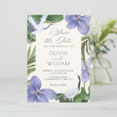 Save The Date oiseau décoratif floral (Debout devant)