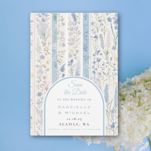 Save The Date Oiseau en porcelaine de Delft bleu blanc à motifs