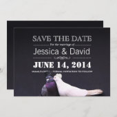 Save The Date Oiseaux de mariée et de chambre Enregistrer la dat (Devant / Derrière)