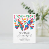 Save The Date Oiseaux et floral inspirés du Mexique vibrant (Debout devant)