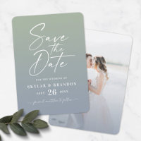 Ombre Dusty Blue & Green avec Mariage photo de scr