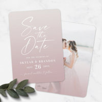 Ombre Dusty Mauve Ivory avec Mariage photo de scri