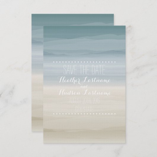 Save The Date Ombré Shore Beach Mariage Enregistrer La Date (Devant / Derrière)