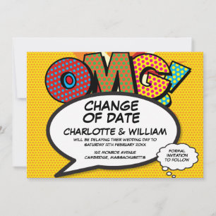 Save The Date OMG Report de Date Bande Dessinée Pop Art
