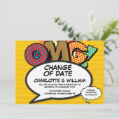 Save The Date OMG Report de Date Bande Dessinée Pop Art (Debout devant)