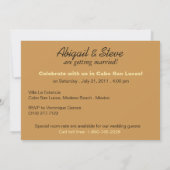 Save The Date On le fait à Cabo ! Réservez la date (Dos)